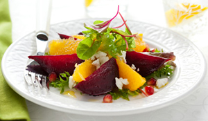 Roasted Beet Salad for wine pairing made with fresh ingredients